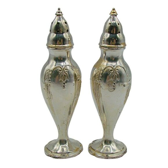 Unbranded Vintage Other - Salt and Pepper Shakers Silver Tone Made in USA #803 Regal MCM Glam Dinner Set 2